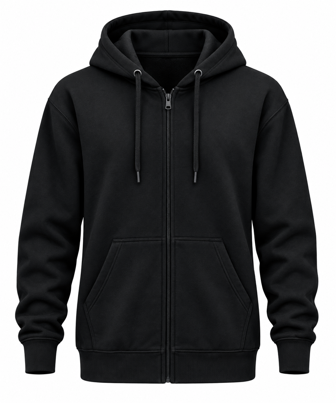 50% cotton and 50% polyester Ultra Comfort Heavy Blend Full-Zip Hoodie, Black